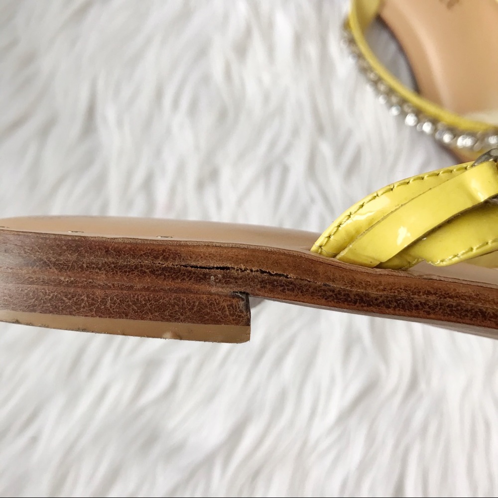 SOLD | Juicy Couture tan/yellow leather sandals - Picture 13 of 16